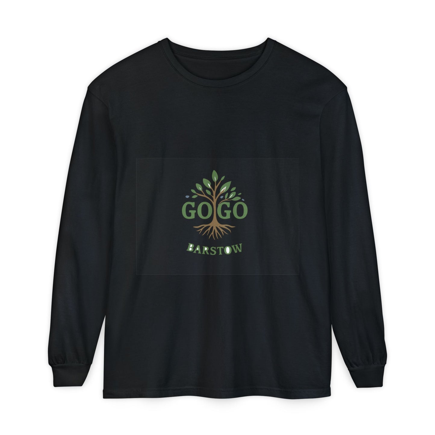 Garment-Dyed Long Sleeve T-Shirt – Go Go Barstow | Casual, Eco-Friendly, Gift, Everyday Wear, Relaxed Style