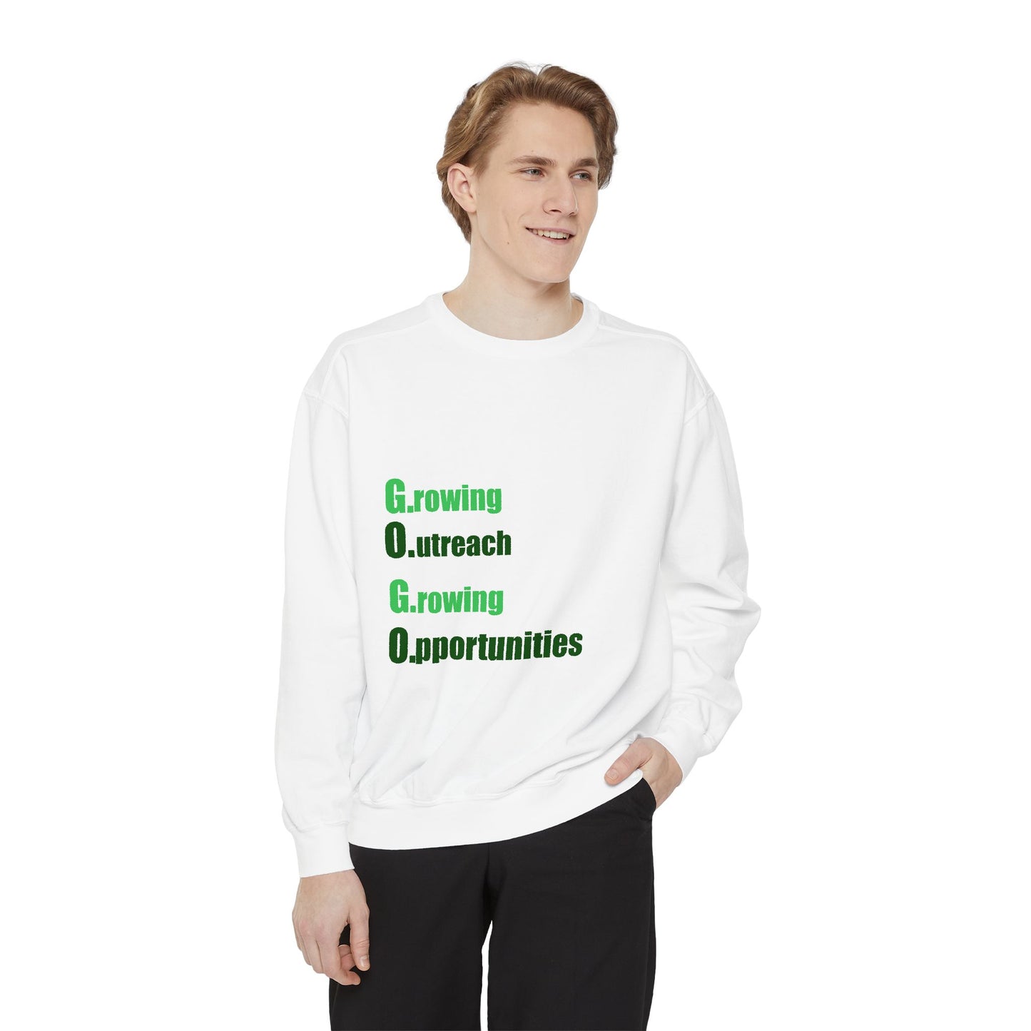 Growing Outreach Sweatshirt, Unisex Cozy Pullover, Inspirational Gift, Eco-Friendly Apparel, Perfect for Casual Wear, Motivational Fashion
