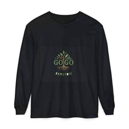 Garment-Dyed Long Sleeve T-Shirt – Go Go Barstow | Casual, Eco-Friendly, Gift, Everyday Wear, Relaxed Style
