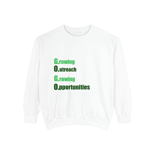 Growing Outreach Sweatshirt, Unisex Cozy Pullover, Inspirational Gift, Eco-Friendly Apparel, Perfect for Casual Wear, Motivational Fashion